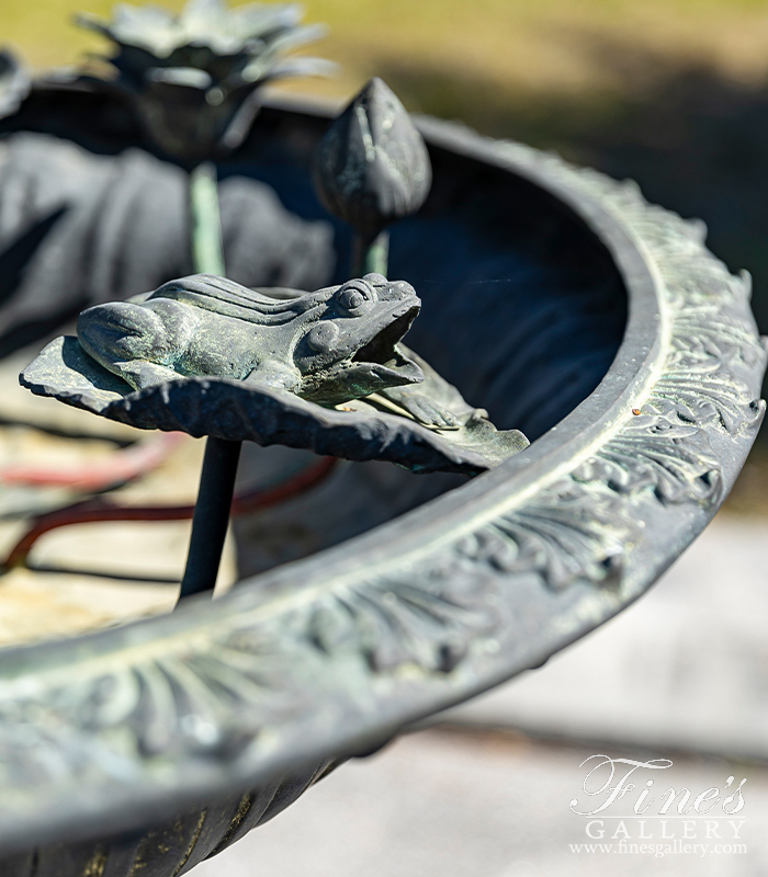 Search Result For Bronze Fountains  - Vintage Tiered Fountain In Patina Bronze  - BF-921